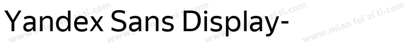 Yandex Sans Display字体转换
